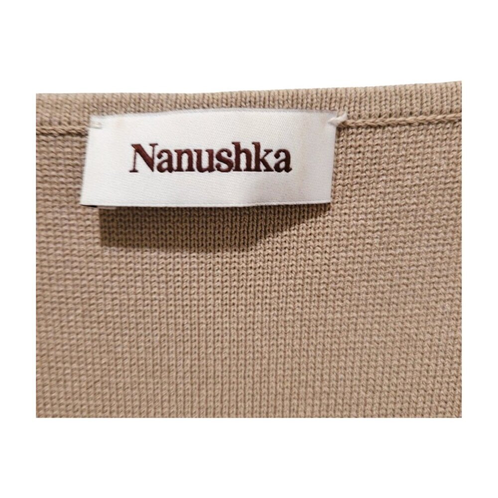 Nanushka Mio cupped long-sleeve top small light brown underwire square neck - Picture 6 of 8